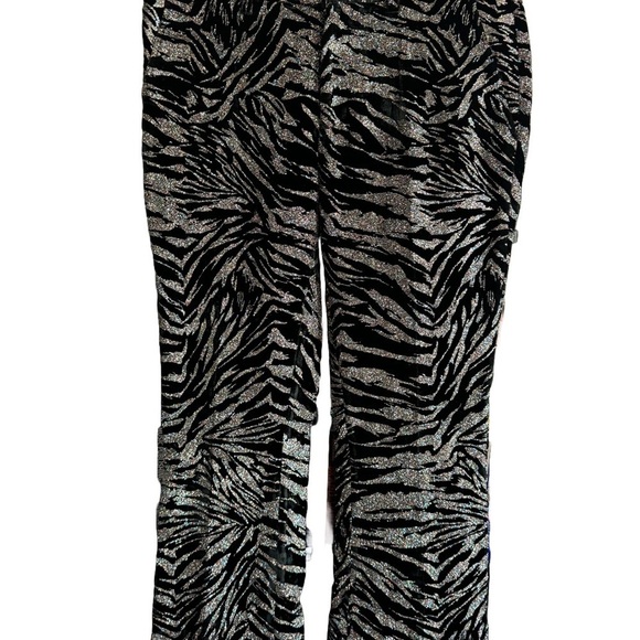 Zadig & Voltaire Zebra Velvet Glitter Wide-Leg Pants – Runway Piece (M) - Picture 2 of 9